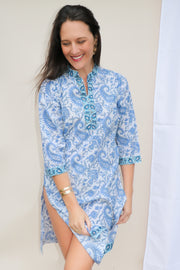 Blue Paisley Hand Block Print Tunic