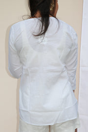Susan - White Cotton Top